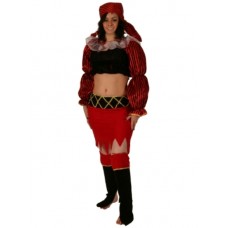 Costume Pirate Female 5 piece Dress L