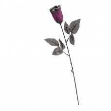 Decoration Rose Black & Purple with Glit