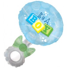 Balloon Foil - Baby Its a Boy Rattle