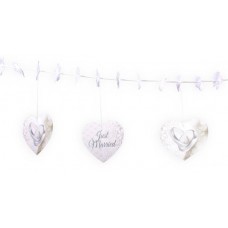 Bunting Heart Shapes Paper Garland 4m