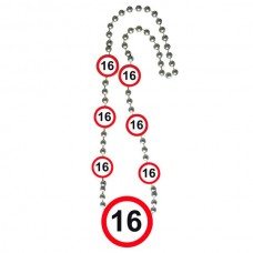 Traffic Sign 16th Birthday Necklace