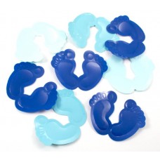Confetti Baby Boy Blue Footprints