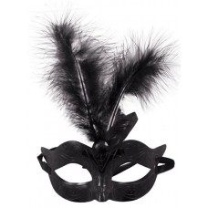 Mask Feather & Metallic Black