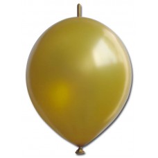 Balloon Metallic Helium Link 29cm Gold x