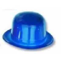Hat Plastic Bowler Blue Adult