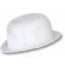 Hat Plastic Bowler White Adult