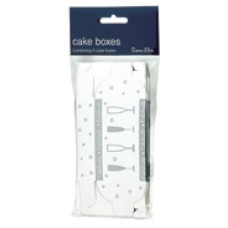 Cake Box Foil Silver White 8 in Pack