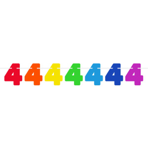 MULTICOLOURED NUMBER 5 BANNER - 6M