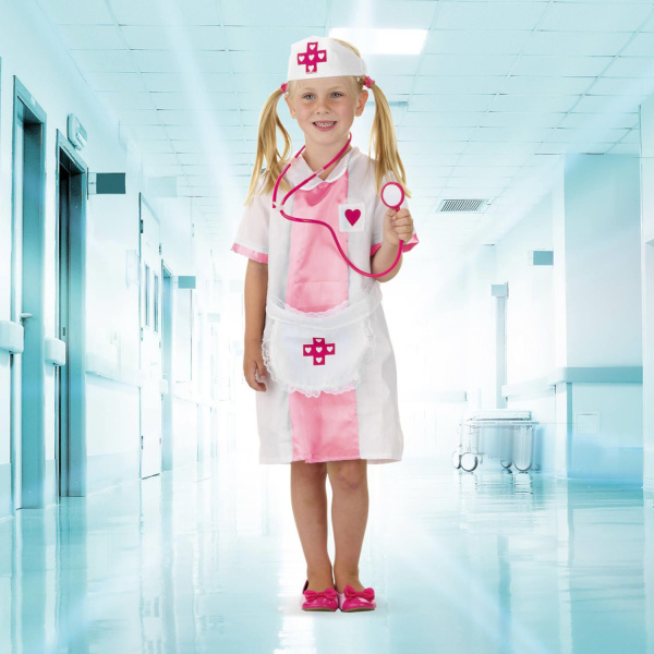 CHILD'S PINK NURSE COSTUME 2 PIECES - M