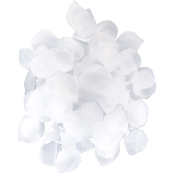 144 X DELUXE WHITE ROSE PETALS