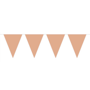 ROSE GOLD MATT METALLIC TRIANGLE BUNTING - 6M