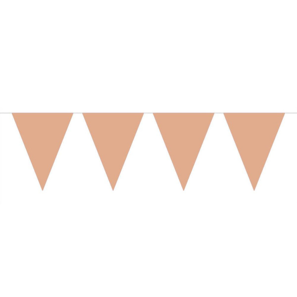 ROSE GOLD MATT METALLIC TRIANGLE BUNTING - 6M