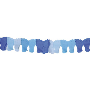 BLUE BABY FEET GARLAND - 6M