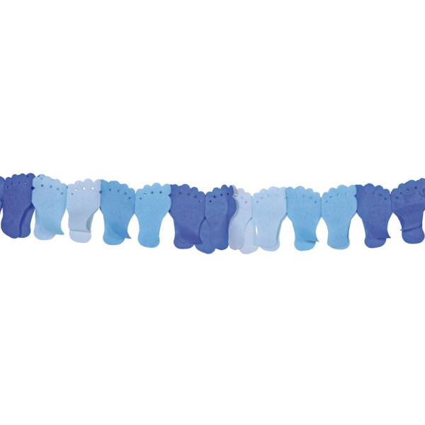 BLUE BABY FEET GARLAND - 6M