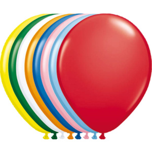 10 X MULTICOLOURED METALLIC BALLOONS - 30CM