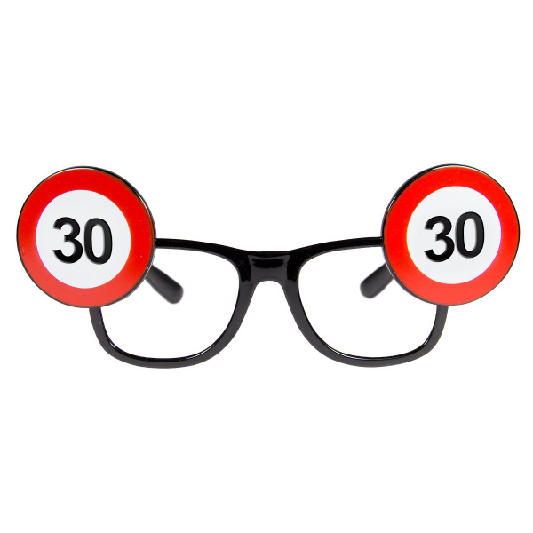 GLASSES 30TH BIRTHDAY TRAFFIC SIGN