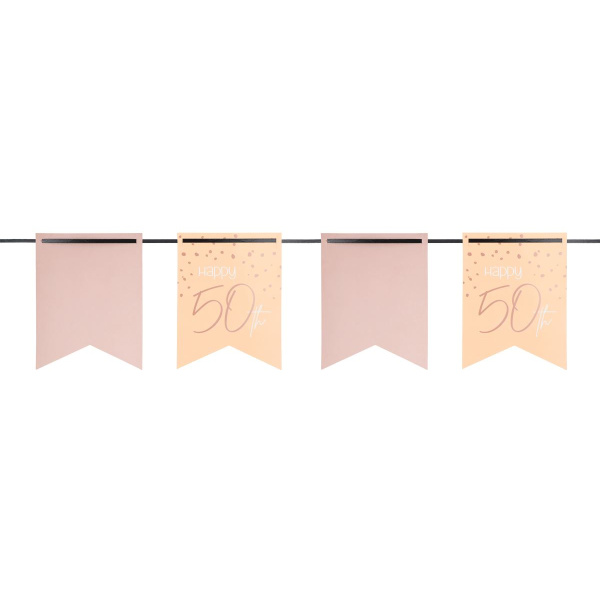 50TH BIRTHDAY LUSH BLUSH BUNTING - 6M