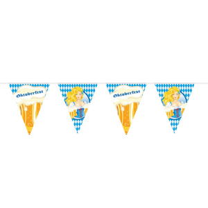 OKTOBERFEST BEER MUG TRIANGLE BUNTING - 10M