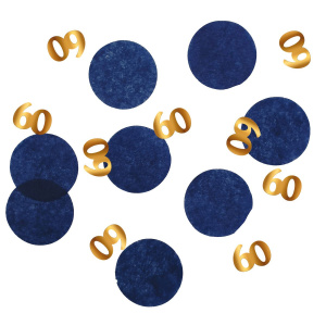 60TH BIRTHDAY TRUE BLUE TABLE CONFETTI - 25G