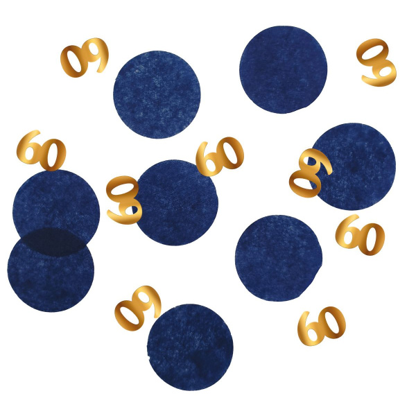 60TH BIRTHDAY TRUE BLUE TABLE CONFETTI - 25G