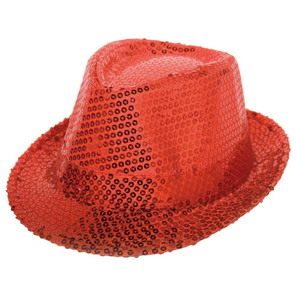 RED SEQUIN TRILBY