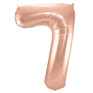 NUMBER 7 ROSE GOLD FOIL BALLOON - 86CM