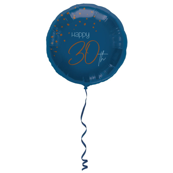 30TH BIRTHDAY TRUE BLUE FOIL BALLOON - 45CM