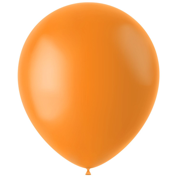 50 X TANGERINE ORANGE MATT BALLOONS - 33CM