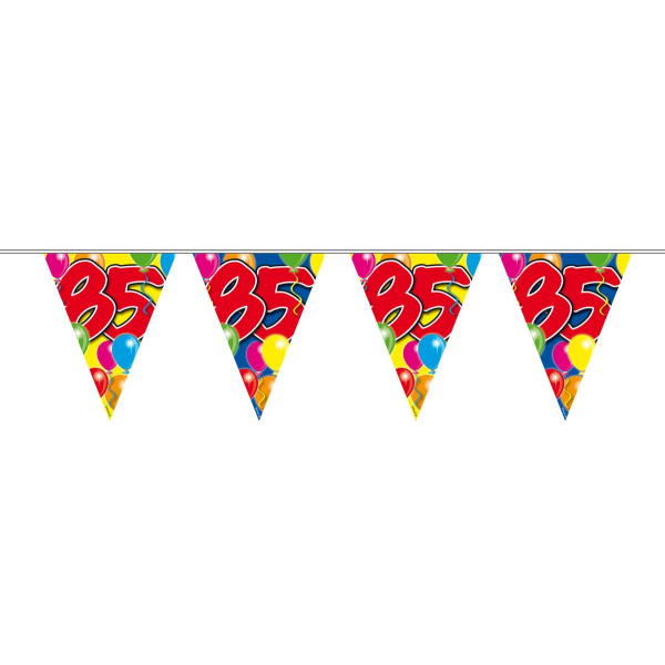 85TH BIRTHDAY BALLOON TRIANGLE BUNTING - 10M