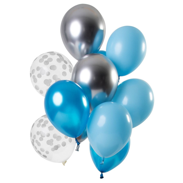 12 X AQUAMARINE BALLOON SET - 30CM