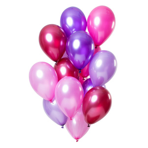 15 X MERRY BERRY PINK METALLIC BALLOONS - 30CM