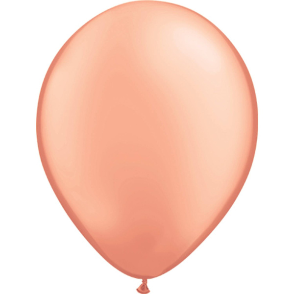 100 X ROSE GOLD BALLOONS - 13CM