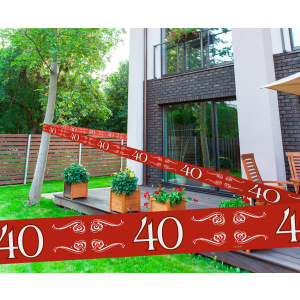 40TH RUBY ANNIVERSARY BARRIER TAPE - 15M