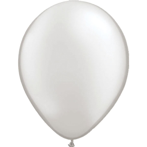 100 X SILVER METALLIC BALLOONS - 30CM