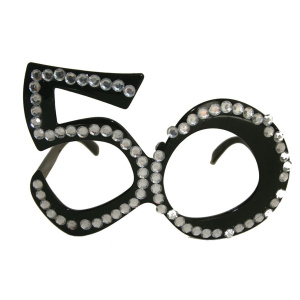 GLASSES 50TH AGE - BLACK