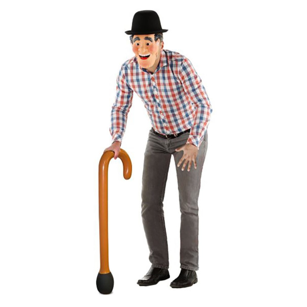 INFLATABLE BROWN WALKING STICK - 90CM