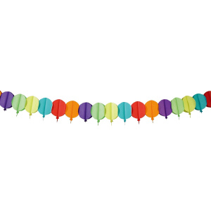 MULTICOLOURED BALLOONS PAPER GARLAND - 6M