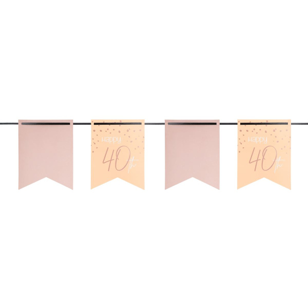 40TH BIRTHDAY LUSH BLUSH BUNTING - 6M