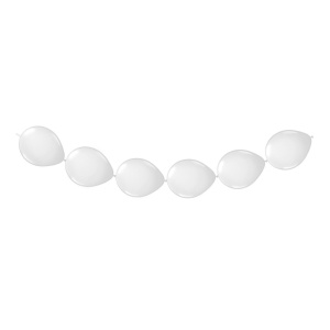 WHITE LATEX BALLOON GARLAND - 3M