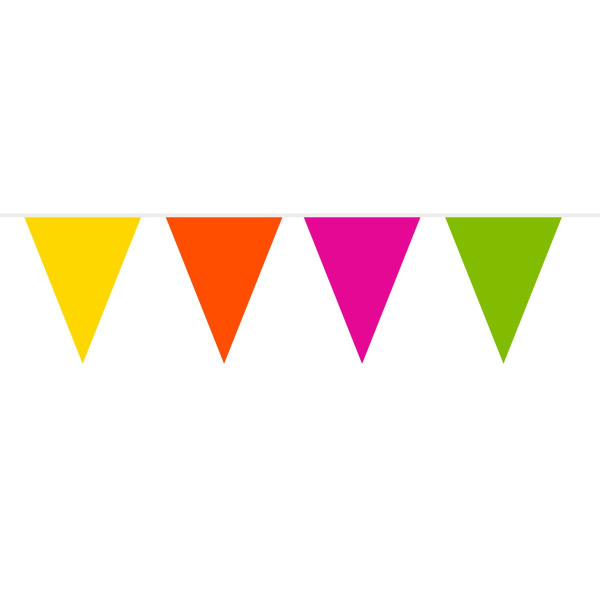 MULTICOLOURED TRIANGLE BUNTING FLAME RETARDENT - 10M