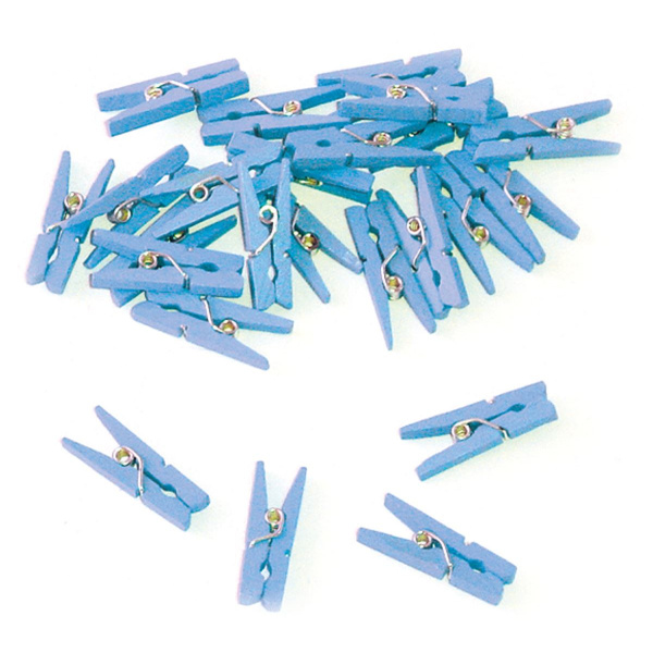 24 X BLUE DECORATIVE PEGS