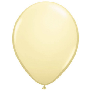 50 X IVORY WHITE METALLIC BALLOONS - 30CM