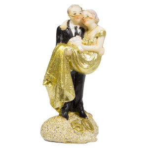 50TH GOLDEN ANNIVERSARY CAKE TOPPER - 11CM