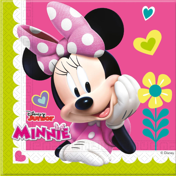 20 X DISNEY MINNIE MOUSE PARTY NAPKINS - 33CM