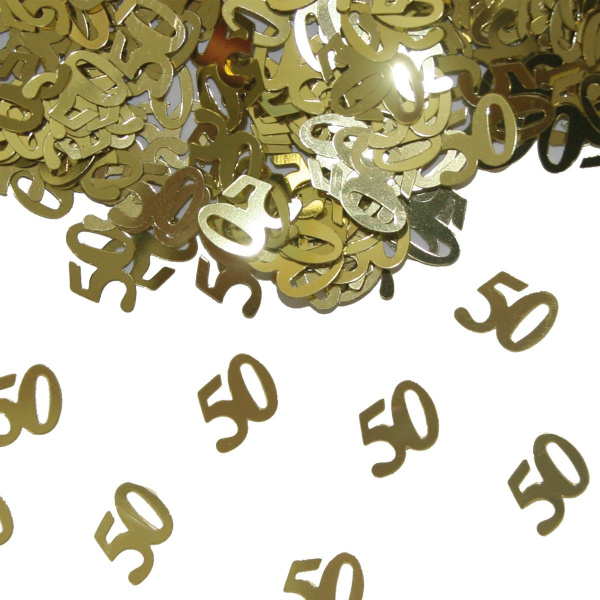 14G X GOLD NUMBER 50 TABLE CONFETTI