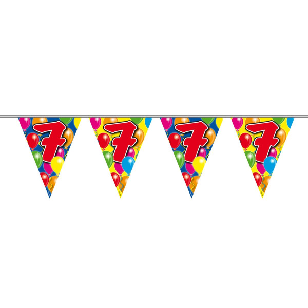 7TH BIRTHDAY BALLOON TRIANGLE BUNTING - 10M