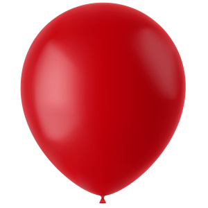 100 X RUBY RED MATT BALLOONS - 33CM