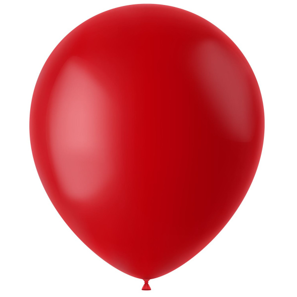 100 X RUBY RED MATT BALLOONS - 33CM