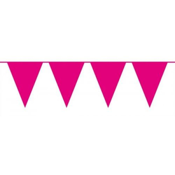 MAGENTA XL TRIANGLE BUNTING - 10M