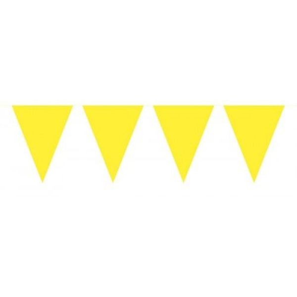 YELLOW XL TRIANGLE BUNTING - 10M